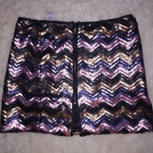 Sequined mini skirt
